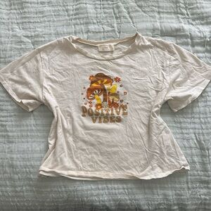 Positive Vibes Graphic Tee - Cream